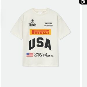 Rhude US Champs Tee White USA Graphic Tee